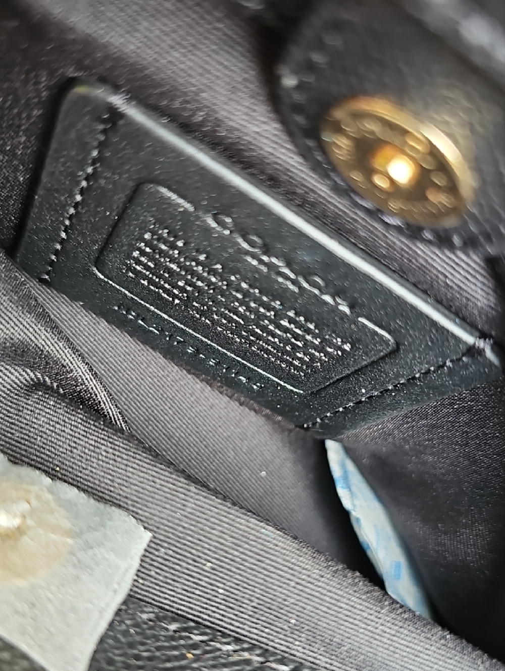 Coach Black Pebbled Leather Satchel with Gold Accents - Picture 7 of 12